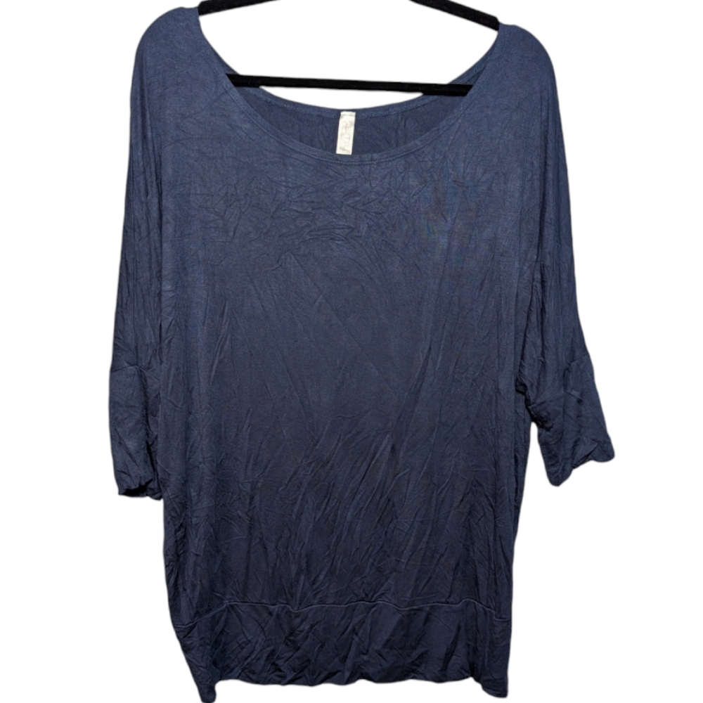 Simlu Women’s Blue Dolman Sleeve Top Size XL 💙 - Picture 3 of 10